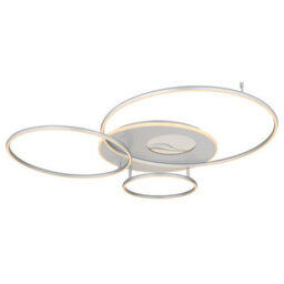 Luminosa Lighting Luminosa Invertina Semi Flush Ceiling Light Brushed Silver Led 2700/6500K - thumbnail 9