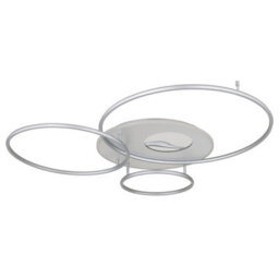 Luminosa Lighting Luminosa Invertina Semi Flush Ceiling Light Brushed Silver Led 2700/6500K - thumbnail 3