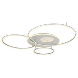 Luminosa Lighting Luminosa Invertina Semi Flush Ceiling Light Brushed Silver Led 2700/6500K - thumbnail 5