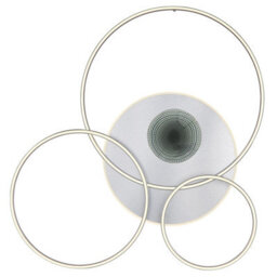 Luminosa Lighting Luminosa Invertina Semi Flush Ceiling Light Brushed Silver Led 2700/6500K - thumbnail 4