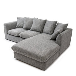 Abakus Direct Lucas Textured Stone Grey Right Facing Corner Sofa Modern Comfort & Stylish Design - thumbnail 7