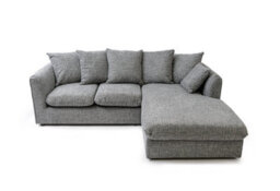 Abakus Direct Lucas Textured Stone Grey Right Facing Corner Sofa Modern Comfort & Stylish Design - thumbnail 2