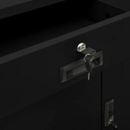 Berkfield Durable Office Cabinet Black 90X40X102 Cm Steel - thumbnail 8