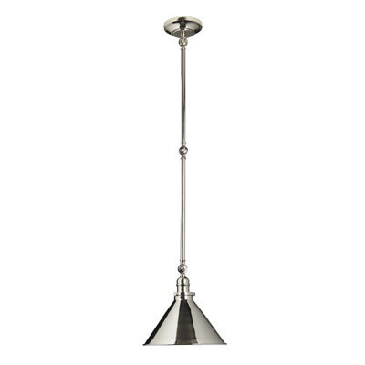 Luminosa Lighting Luminosa Provence 1 Light Indoor Wall / Ceiling Light Polished Nickel, E27 - image 1