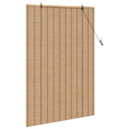 Berkfield Window Blinds & Shades Manual Light Brown 120 X 160 Cm Bamboo - thumbnail 4