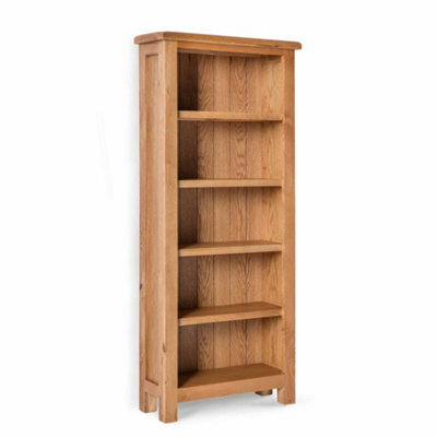 Surrey Oak 5 Tier Narrow Bookcase - By Roseland Furniture - image 1