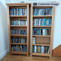 Surrey Oak 5 Tier Narrow Bookcase - By Roseland Furniture - thumbnail 3