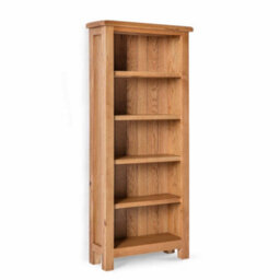 Surrey Oak 5 Tier Narrow Bookcase - By Roseland Furniture