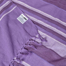 Homescapes Cotton Morocco Striped Mauve Throw, 255 X 360 Cm - thumbnail 8