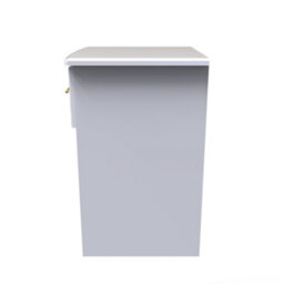 Norfolk 1 Drawer Bedside Cabinet - Lockable In White Ash (Ready Assembled) - thumbnail 2