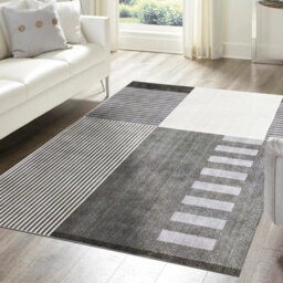 RainbowHome Geo Blocks Grey Rug - Tokyo Collection 160Cm X 120Cm - thumbnail 2