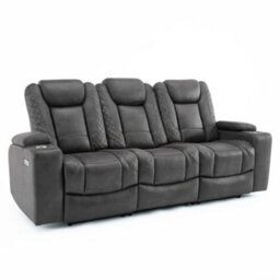 More4Homes Ashton 2+3 Seater Fabric Auto Recliner Sofa Set Grey - thumbnail 4