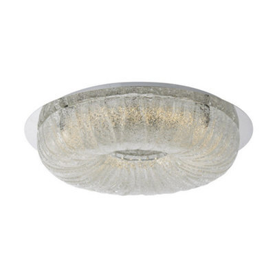 Luminosa Lighting Luminosa Modern Led Flush Ceiling Light Chrome, Silver, Warm White 3000K 2780Lm