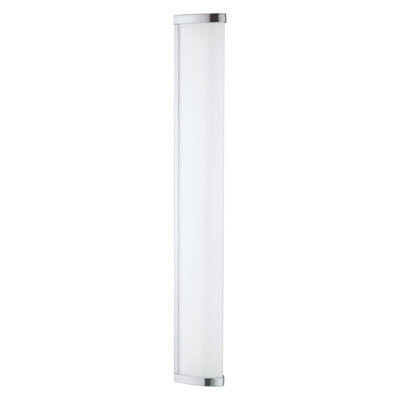 Stylish Chrome Bathroom Mirror Light With White Shade - 16W Led Ip44 - image 1