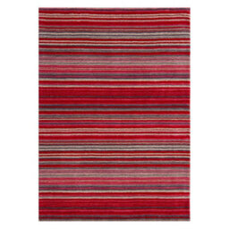 Handmade Easy To Clean Modern Striped Red Wool Rug For Living Room & Bedroom-200Cm X 285Cm - thumbnail 4