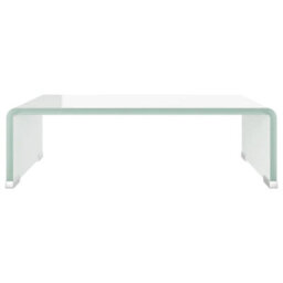 Berkfield Tv Stand/monitor Riser Glass White 40X25X11 Cm - thumbnail 3