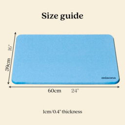 Misona Stone Bath Mat 39 X 60Cm - Quick Dry Diatomite Bathroom Mat (Blue) - thumbnail 3