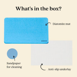 Misona Stone Bath Mat 39 X 60Cm - Quick Dry Diatomite Bathroom Mat (Blue) - thumbnail 6