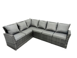 Fimous Poly Rattan Outdoor Patio Height Adjustable Rising Lifting Table Corner Sofa Set With 4 Stool,2 Chairs For Garden - thumbnail 5