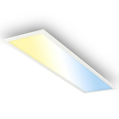 Briloner White Led Panel Bathroom Ceiling Light 100Cm Dimmable Remote Control Cct Ip44 - image 1