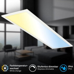 Briloner White Led Panel Bathroom Ceiling Light 100Cm Dimmable Remote Control Cct Ip44 - thumbnail 2