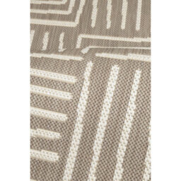 Melrose Eden Patches Taupe Stripes Indoor Outdoor Large Area Rug 3mm Pile Height - 160/230Cm - thumbnail 2