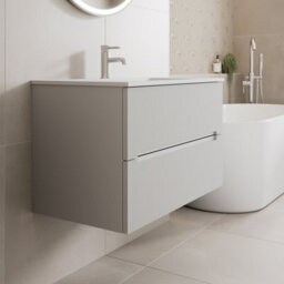 Affine 800mm Bathroom Cloakroom Vanity Unit Basin Wall Hung Furniture Soft Close White - thumbnail 2