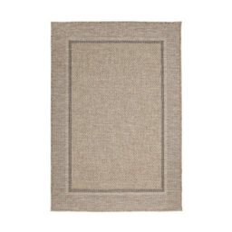 Melrose Summer Border Latte Low Pile Height 3mm Indoor Outdoor Medium Area Rug - 120/170Cm - thumbnail 2