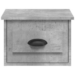 Berkfield Wall-Mounted Bedside Cabinet Concrete Grey 41.5X36X28Cm - thumbnail 6