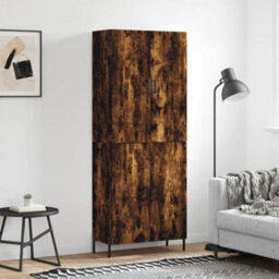 Berkfield Elegant Highboard Smoked Oak 69.5X34X180 Cm Engineered Wood - thumbnail 2