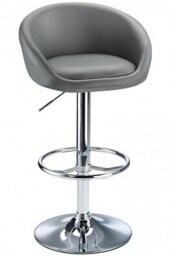 Lombardy Adjustable Bar Stool Chrome Grey