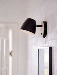 Nordlux Theo Metal Wall Light Hardwire Or Plug-In Black,plug In Or Mains - thumbnail 4