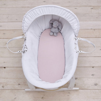 Silentnight Safe Nights Moses Basket Fitted Sheet, Pink, Pack Of 2 - image 1