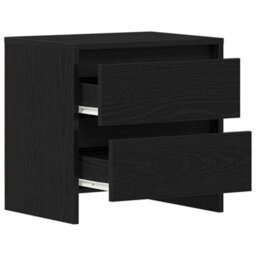 Berkfield Bedside Cabinet Black Oak 45X34X44,5 Cm Engineered Wood - thumbnail 5