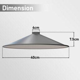 2Pack Cone Lamp Shade Pendant Light Fixtures 22Cm Metal Replacing Hanging Lampshade - thumbnail 3