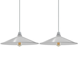 2Pack Cone Lamp Shade Pendant Light Fixtures 22Cm Metal Replacing Hanging Lampshade - thumbnail 6