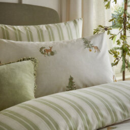 Wylder Nature Charlecote Printed 100% Cotton Duvet Set, Super King, Green - thumbnail 2