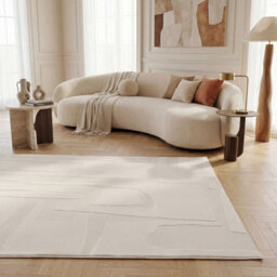 The Rugs Loft Ivory Abstract Geometric Living Room Area Rug And Runners Soft Pile - thumbnail 4