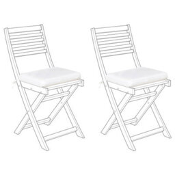 Beliani Set Of 2 Garden Chair Cushions Fiji 29 X 38 Cm Off-White - thumbnail 4