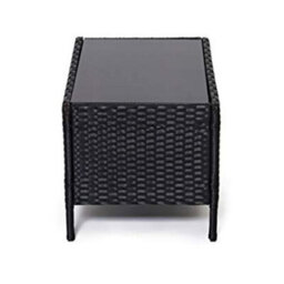 Evre Black Madrid Rattan Garden Furniture Set Patio Conservatory Balcony Outdoor 4 Seater With Coffee Table - Inc Weekend Delivery - thumbnail 5