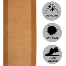 Bravich Hard Wearing Hessian Backed Stair Runner Kitchen Mat - Texas Beige Border - 60X600Cm (2'x20') - thumbnail 3