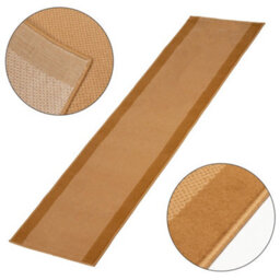 Bravich Hard Wearing Hessian Backed Stair Runner Kitchen Mat - Texas Beige Border - 60X600Cm (2'x20') - thumbnail 4
