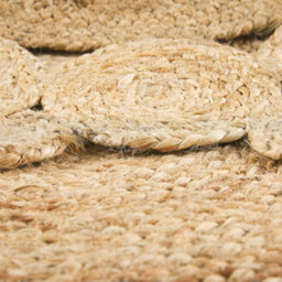 Beliani Round Jute Area Rug 120 Cm Beige Golgen - thumbnail 6