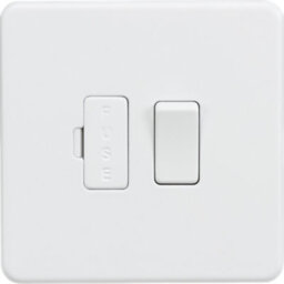 Screwless 13A Switched Fused Spur Unit - Matt White - thumbnail 1