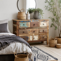 Wyld Haus Seattle Reclaimed Wood 9 Drawer Chest Coastal Rustic Wide - thumbnail 4