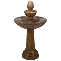 Solar Powered Queensbury Fountain - 3 Tier Stone Effect Outdoor Garden Cascading Water Feature - H85.5 X 47.5Cm Diameter - thumbnail 3