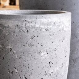 Jōbū Jobu Home - 100Cm Xxl Tall Concrete Vase Planter For Trees - 172L Vessara - Onyx Dusk (Charcoal Black Grey) - thumbnail 6
