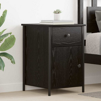 Berkfield Bedside Cabinet Black Oak 40X42X60 Cm Engineered Wood - image 1