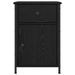 Berkfield Bedside Cabinet Black Oak 40X42X60 Cm Engineered Wood - thumbnail 6