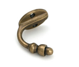 From The Anvil Burnished Brass Single Coat Hook - thumbnail 3